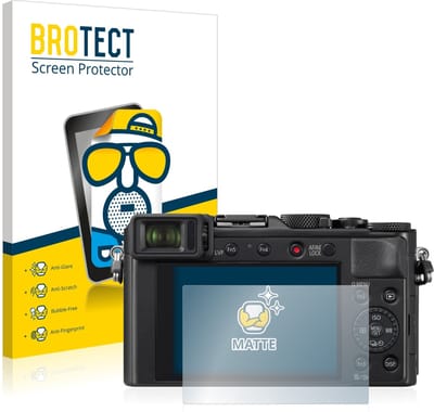 BROTECT - Screenprotector voor Panasonic Lumix DC-LX100 II - Folie Beschermfolie matte 2 Stuks