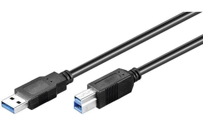 Good Connections USB naar USB-B kabel - USB3.0 - tot 0,9A / zwart - 0,25 meter