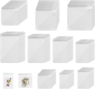 100 Stuks Duidelijke Plastic Ritszakken in 10 Maten van 6 tot 15 cm voor Sieraden, Organisatie en Opslag