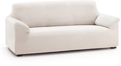 Belmarti Bellagio velvet stretch 2-zits bankhoes 130-180 cm - Ivoor