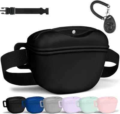 Siliconen Hondensnoepzak voor Wandelen en Training met Magnetische Sluiting, Ideaal voor Hondentraining en Snackopslag