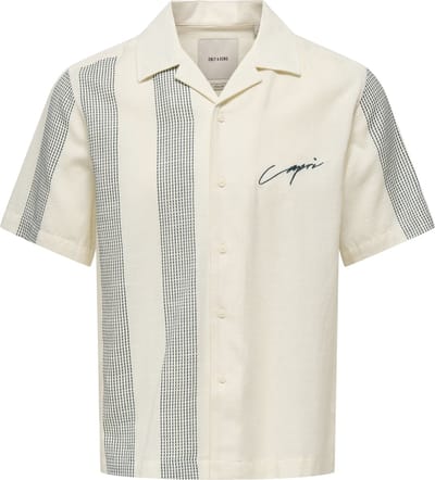 ONLY&SONS - ONSSEIO EMB DETAILED SS SHIRT 0323 - Heren - Overhemden