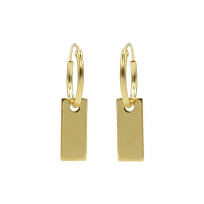 Karma Symbols oorbel Rectangle goud M1966