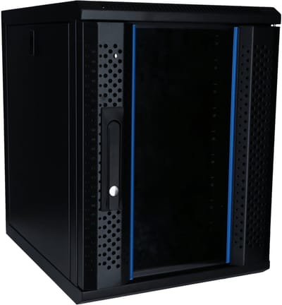 DSIT 10 inch 9U serverkast met glazen deur 370x450x486mm (BxDxH) - serverbehuizing - serverrack
