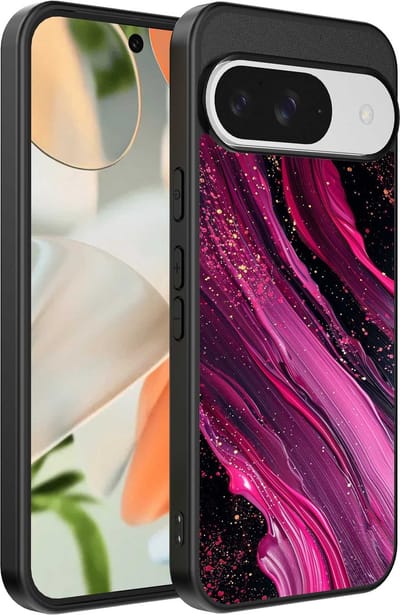 Geschikt voor Google Pixel 9 Telefoonhoesje met marmer opdruk - TPU backcover case marble design - Paars Roze - Smartphonica geschikt voor Google Pixel 9