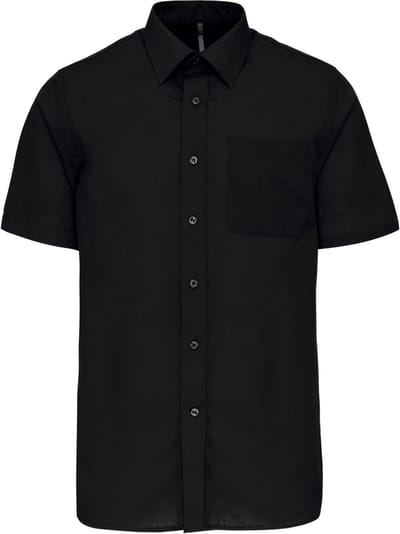 Herenoverhemd 'Ace' korte mouwen merk Kariban Zwart maat 5XL
