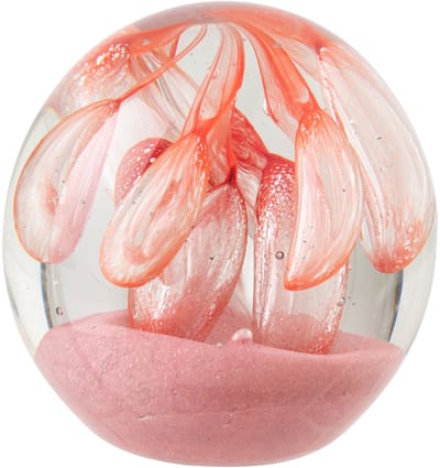 J-Line presse-papier Bal - glas - oranje/roze - medium