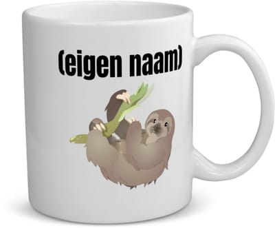 Akyol - luiaard met eigen naam koffiemok - theemok - Luiaard - luiaard liefhebbers - iemand die houdt van luiaards - verjaardag - cadeau - kado - 350 ML inhoud