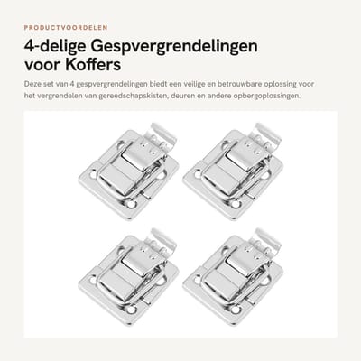 Dailygoods - 4-delige Gespvergrendelingen voor Koffers en Deuren