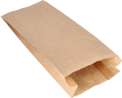 1x 1000 Papieren zakken aaneengeregen Papier (kraft) 35 cm x 15 cm x 7 cm bruin inhoud 25 kg
