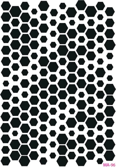 Cadence Mixed Media Stencil MA96 21x29 cm Hexagonaal