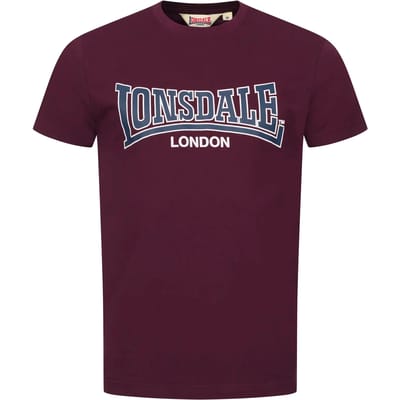 Lonsdale T-Shirt Dukinfield Oxblood - Maat: L