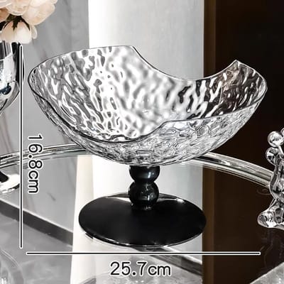 Waterrimpelingen Fruitbord met Hoge Uitstraling Woonkamer en Huis Nieuwe Salontafel Licht Luxe High-end Fruitbord Snoep Snacks Plaatsingsbord white