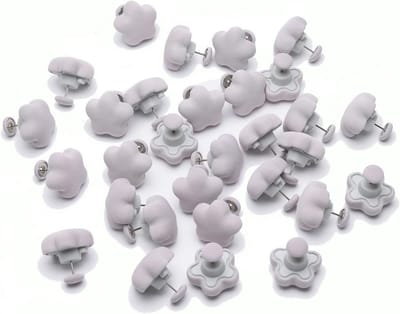 Daity 30 Dekbedklemmen - dekbed- en gordijnklemmen - Betaalbare set die kan worden gebruikt als dekbedklemmen - gordijnklemmen of om bekleding vast te zetten (grijs pruim)