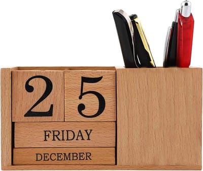 Kalenderblok - Bureaukalender - Thuis en kantoor - Eeuwigdurend - 165 cm - Lichtbruin
