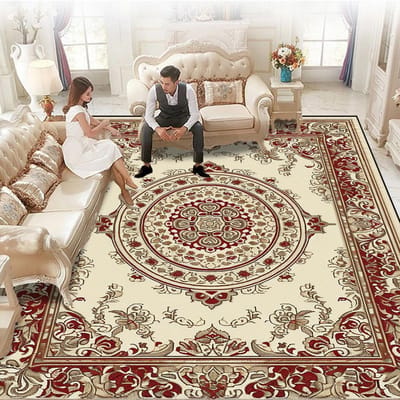 Europese Luxe Groot Woonkamer Tapijt Zachte Flanel Vloerkleden voor Slaapkamerdecoratie Huis Antislip Gemakkelijke Reiniging Salontafelmat 200*250cm