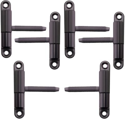 SOTECH 6s Deurscharnieren Inboorscharnier 15 x 83 mm met stift M8 x 47 mm Opschroefscharnier Scharnier voor binnendeuren om vast te schroeven/boren (zwart staal)