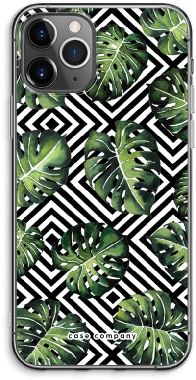 Case Company® - Hoesje geschikt voor iPhone 11 Pro Max hoesje - Geometrische jungle - Soft Cover Telefoonhoesje - Bescherming aan alle Kanten en Schermrand