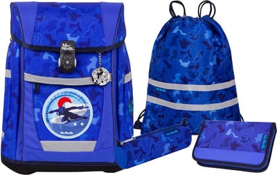 McNeill Schooltas Tenero Schoolbag Set 5-delig Puzzle Blauw