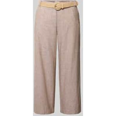 Culotte van linnenmix met riem