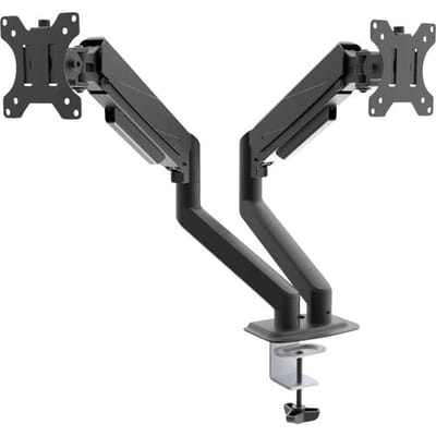 Akyga AK-MB-06 Tafelbeugel voor monitor Aantal monteerbare displays: 2 Display(s) 81,3 cm (32) Zwart Kantelbaar, Roteerbaar, Zwenkbaar