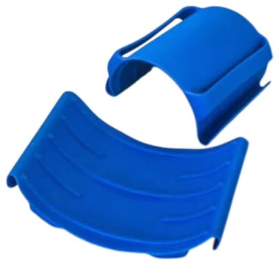 Daity Geïsoleerde - antislip snijhandschoenen met clips voor in de keuken - multifunctioneel siliconenmateriaal - slijtvast - antislip - warmte-isolerend - geschikt voor bakken - snijden van groenten - enz. (2 stuks - blauw)