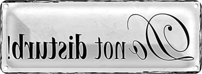 Metalen Deurbord - Waarschuwingsbord Huis - Privacy Aangeven - Nostalgisch Design - 10 x 27 cm - Multicolor