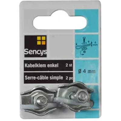 Sencys Kabelklem - Staal - Diam. 4mm - 2 Stuks
