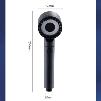 WiseGoods Luxe Verstelbare Douchekop Met 3 Straalstanden - Hoge Druk Massagefunctie Douhe - Handdouche - Badkamer Accessoire Zwart