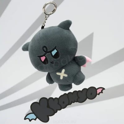 (Pré-commander)ATEEZ MIGHTEEZ x Line Friends Carré Marchandise Officielle - Porte-clés Peluche Wooyoung gray