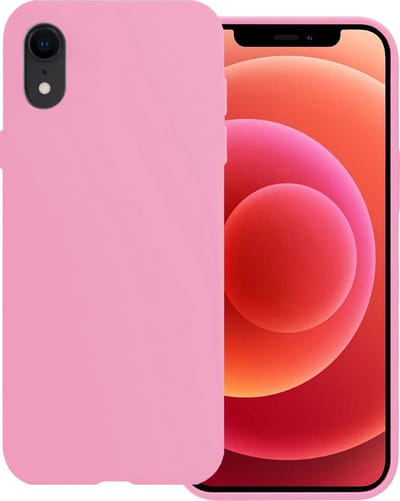 Hoesje Geschikt voor Apple iPhone XR - Sterk & Shockproof - Hoes Cover - Siliconen Case - Lichtroze
