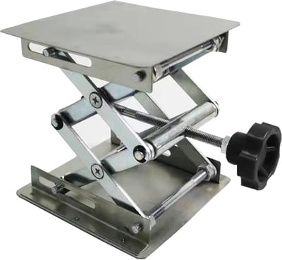 Roestvrijstalen Hefplatform Lift Tafel Krik voor Laboratorium en Werkbank 10x10x15cm