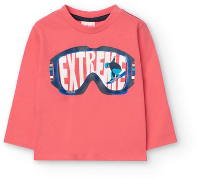 Boboli Knit T-shirt Met Lange Mouwen Roze 12 Months Jongens