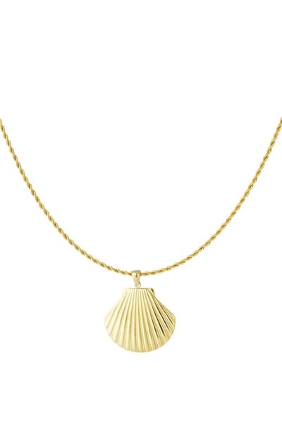 Bijoutheek Collier Grote Schelp Goud