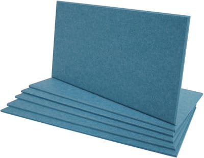 Set van 6 akoestische wandpanelen MCW-L52, wandpanelen akoestische panelen, geluidsabsorberend 1m² oppervlakte 60x30cm ~ blauw