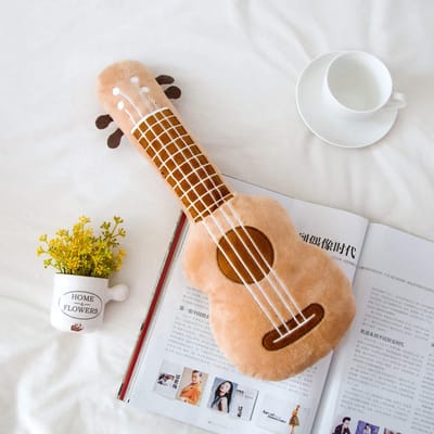 Coussin de guitare réaliste en peluche, instrument de musique, décoration de la maison, cadeau d'anniversaire sympa pour garçons et filles S