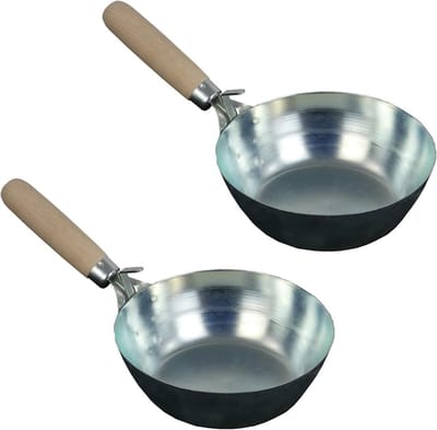 Gipspan set - Mortelpan - Bouwmaterialen mengen - Verzinkt en conisch ontwerp - 2 stuks ø170mm - Metaal