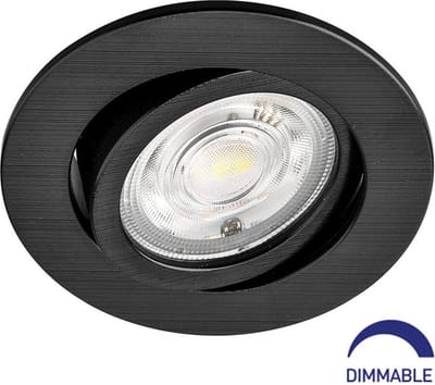 Braytron - LED inbouwspot - 7W DIM CCT - Zaagmaat 70mm - Buitenmaat 85mm - Zwart