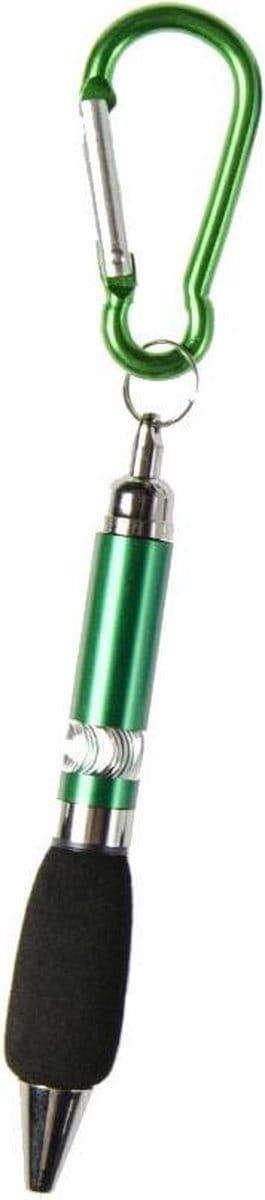 Lg-imports Balpen Met Karabijnhaak 16 Cm Aluminium Groen