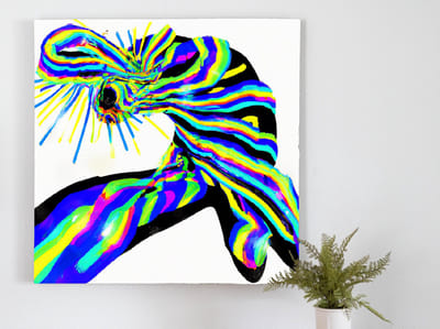 Gladde paling | Gladde paling | Kunst - 20x20 centimeter op Dibond | Foto op Dibond