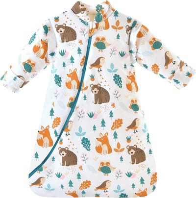 Katoenen baby wrap - babyslaapzak kleine kinderen het hele jaar door slaapzak, pyjama voor jongens en meisjes L (90 - 105 cm)