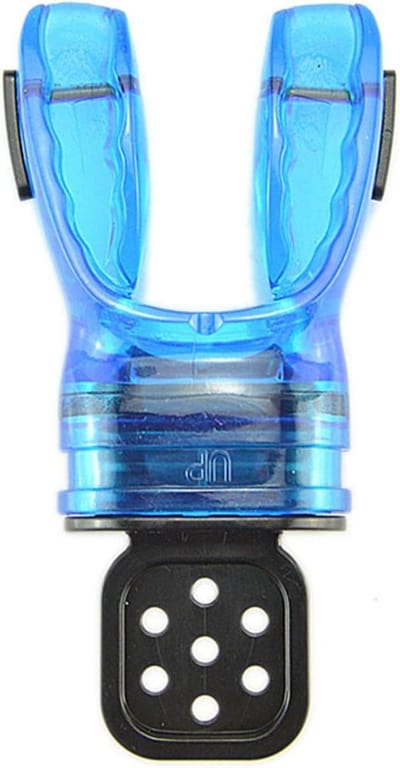Duikmondstuk - Regelaar mondstuk - Duiken en snorkelen - Vormbaar naar beetpatroon - 11 x 7 x 0.4 cm - Zwart