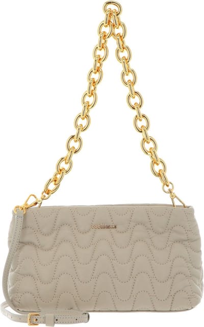 COCCINELLE Leren Schoudertas Avondtas Ophelie Matelasse Handbag Gelso Kaki