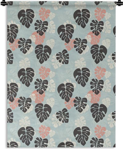 Wandkleed - Wanddoek - Bladeren - Monstera - Hawaii - Patronen - 150x200 cm - Wandtapijt