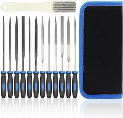 Naaldvijl Set - Metaalvijlen Diamantvijlen - Precisiewerk Modelleren - Ergonomische Handgrepen - 13 Delig - Zoals Afgebeeld