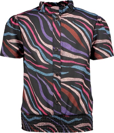 B.Nosy meisjes korte mouwen blouse aop Forever Zebra