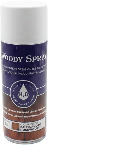 Houtbeits Spray voor Buitenhout 400 ml - Professionele Beits & Grondverf - Watergedragen Polyurethaan Houtprimer - Houtbescherming - Sneldrogend - UV-Bestendig - Rozenhout - Rosewood [17407]
