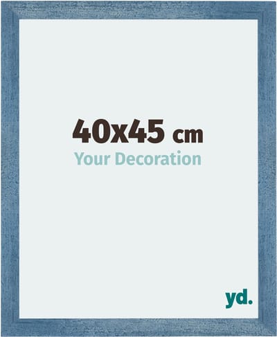 Your Decoration - Fotolijst 40x45 cm - MDF - Helder Blauw Geveegd - Mura