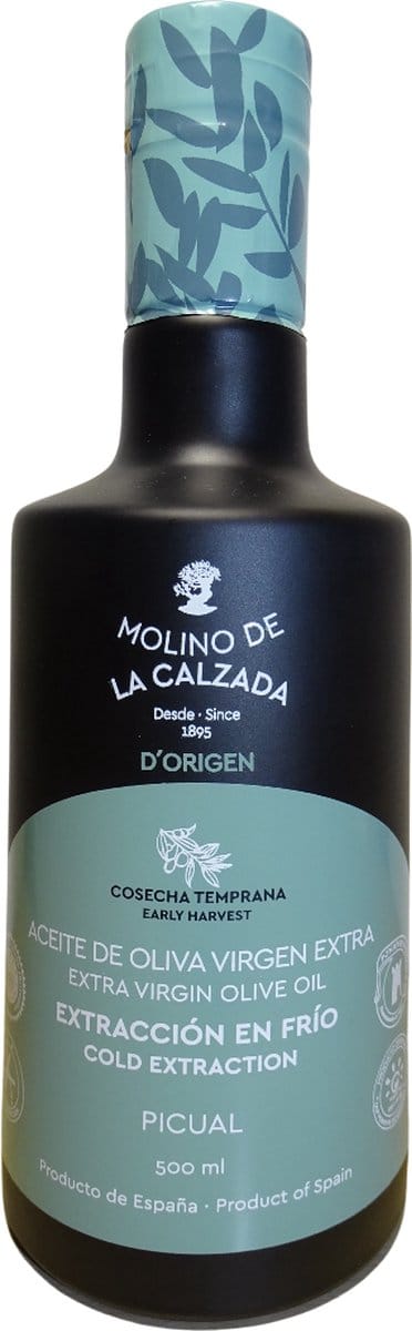 Premium Extra Vierge Olijfolie, Vroege Oogst, Koude Extractie, Picual Variëteit, 500 ml - Spaanse Olijfolie