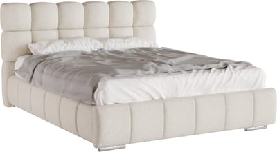 Polsterbed Bliss 160 x 200 cm met opbergruimte, lattenbodem en Bonnel (h18cm)-veringmatras H3